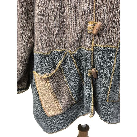 Tribe People United jacket, large, artisan, earthy, cozy, bohemian, cottagecore - Picture 5 of 6